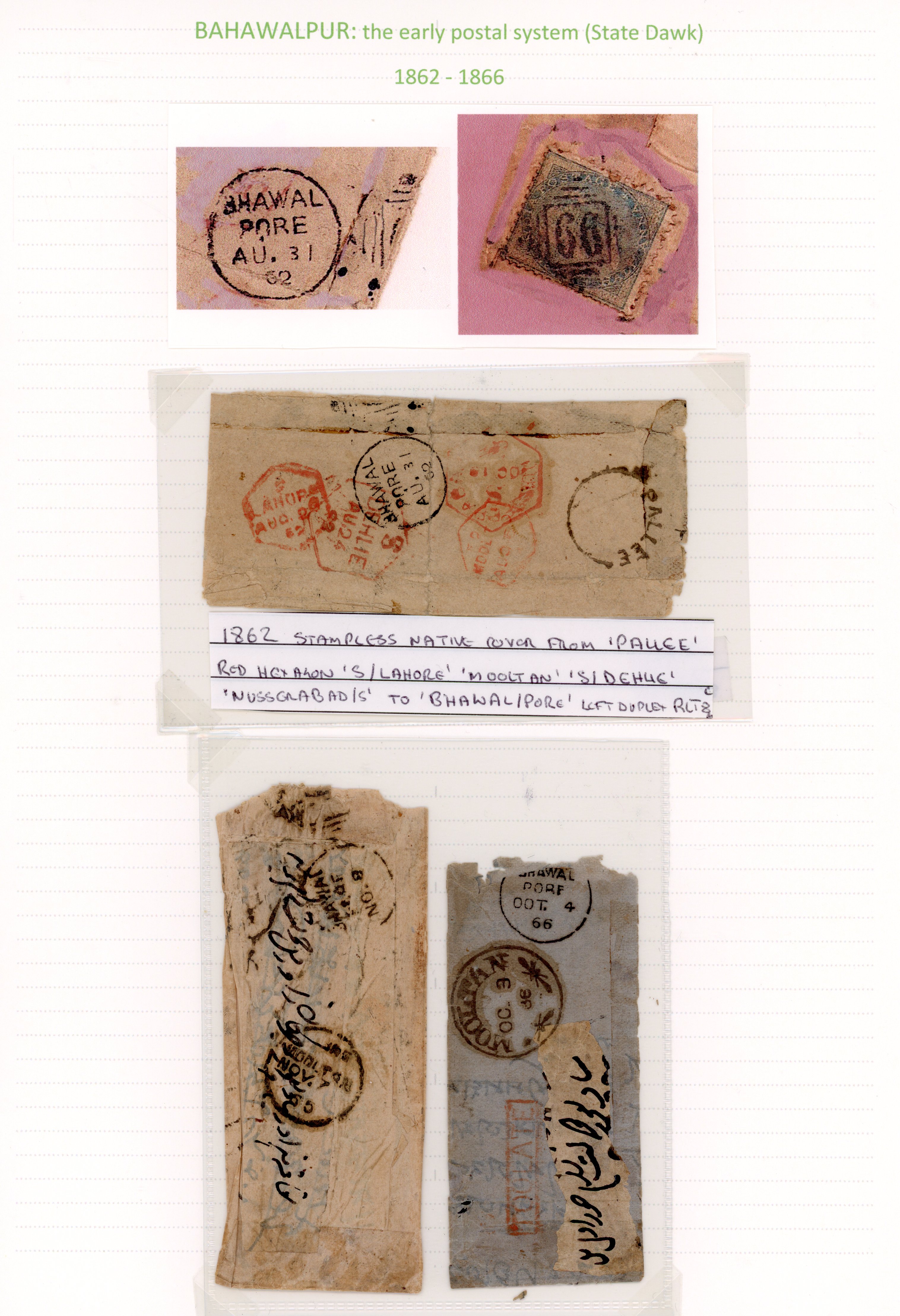 Bahawalpur 1862-6 native covers