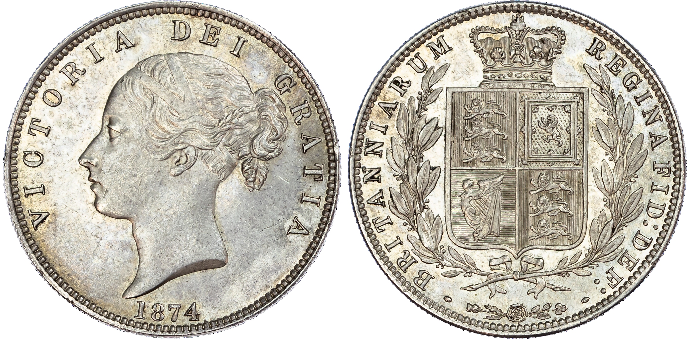 Victoria (1837-1901), Halfcrown, 1874