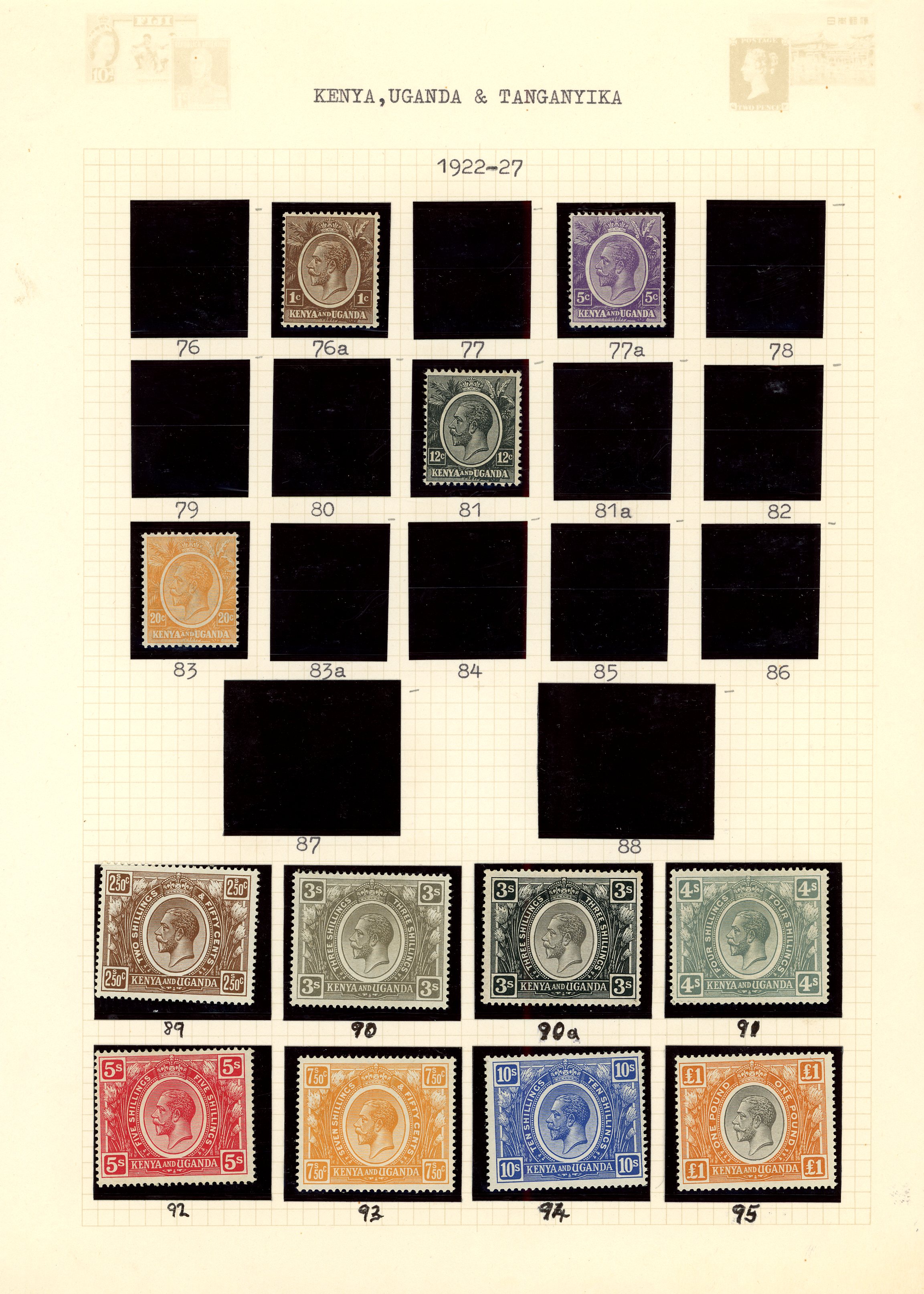 1922-27 mint values to £1 and £5 (very...