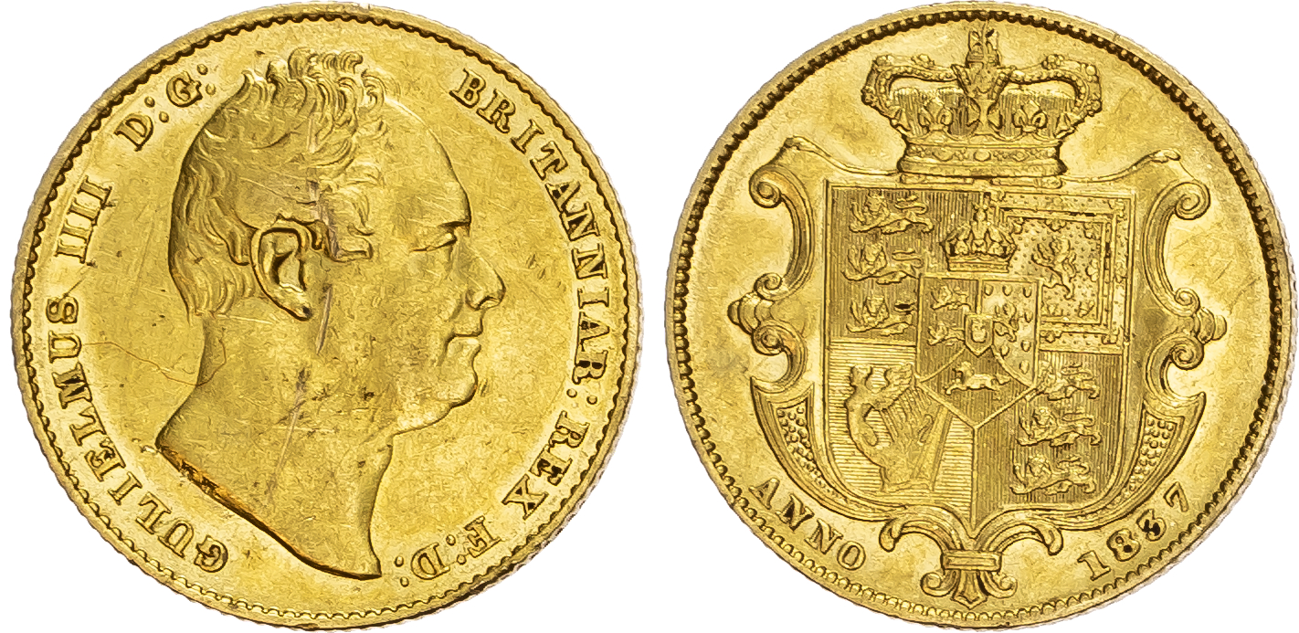 William IV (1830-1837), Sovereign, 1837