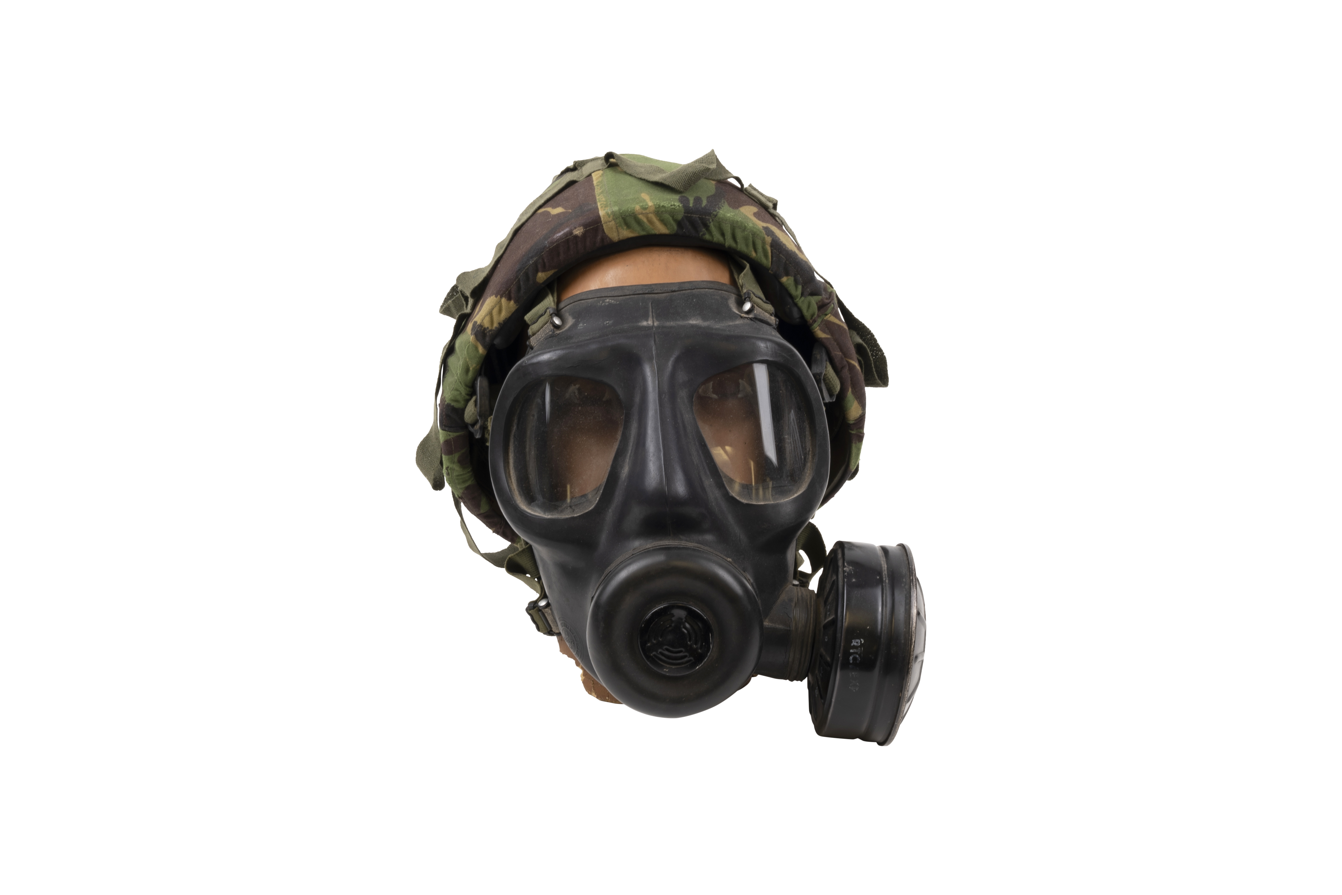 British Army MK6 Kevlar Helmet with S10 Gas Mask