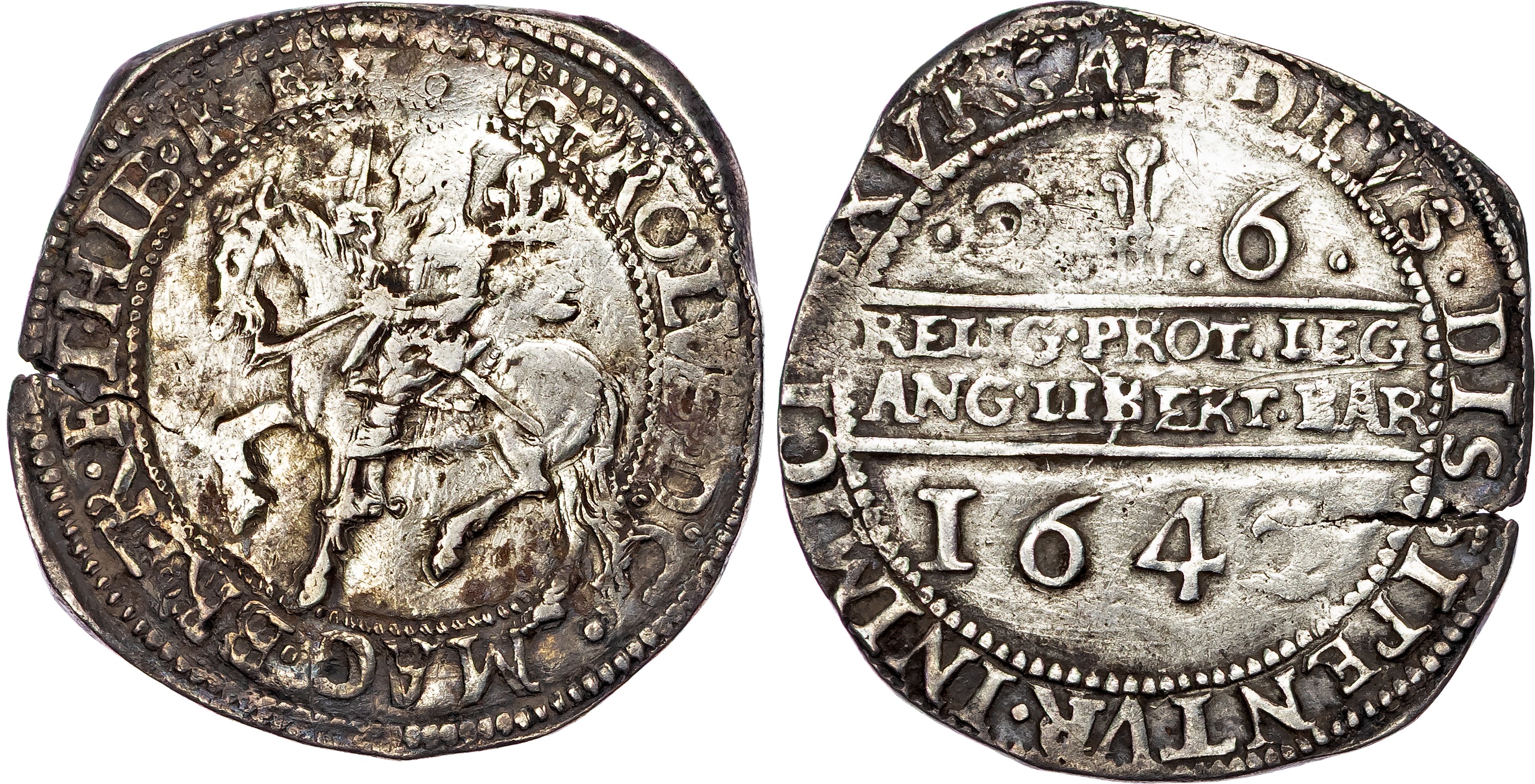 Charles I (1625‐1649), AR Halfcrown, 1642, Civil War Issues, Shrewsbury mint, mm. none.