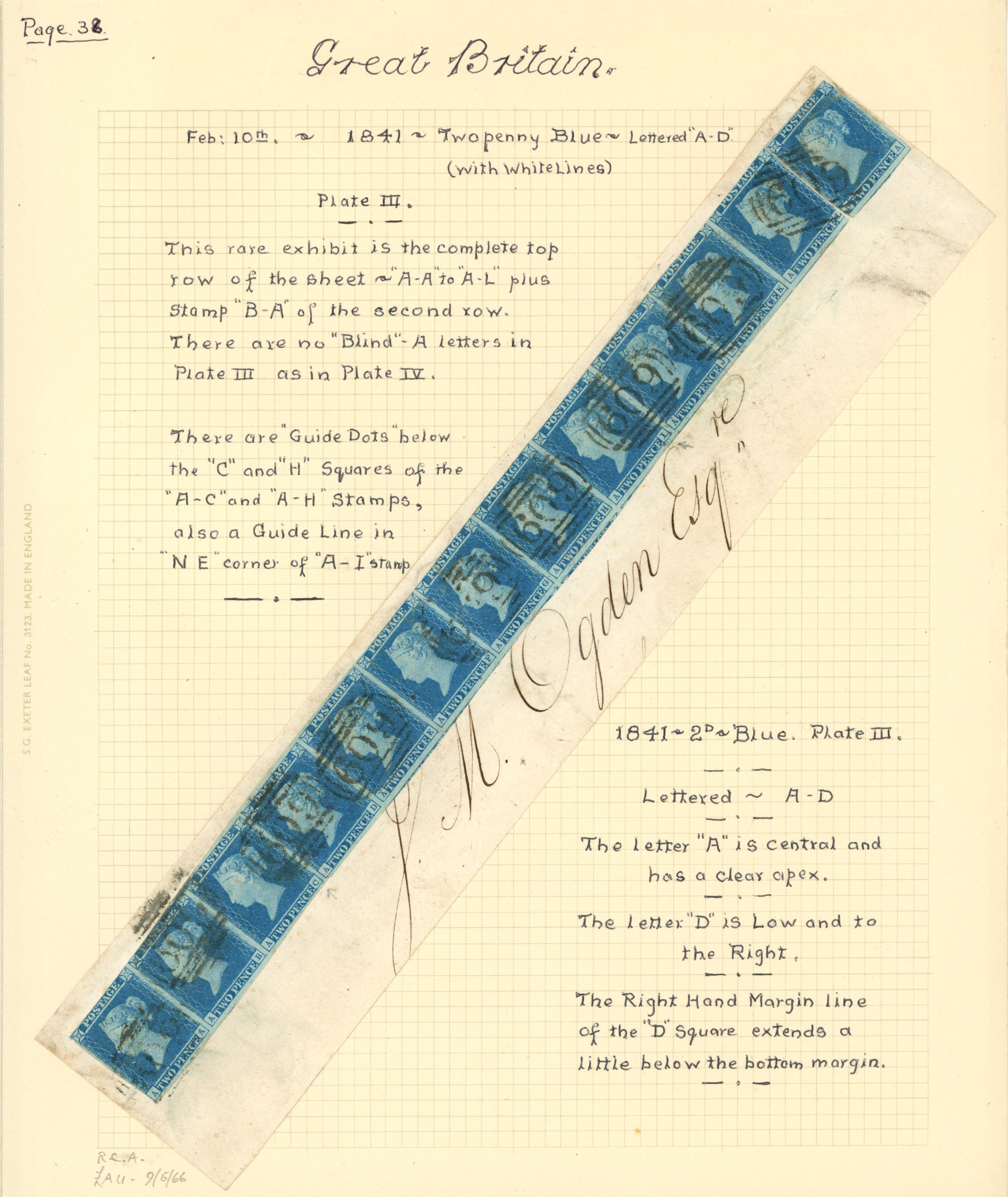 1917-20 10/- Head Die IIIA, perf 14....