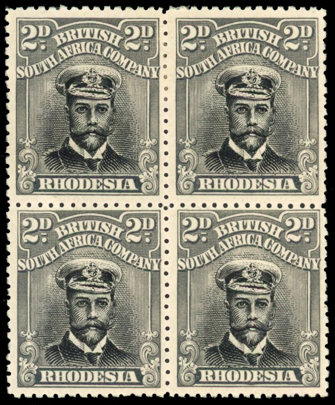 Rhodesia 2d SG 255 block mint
