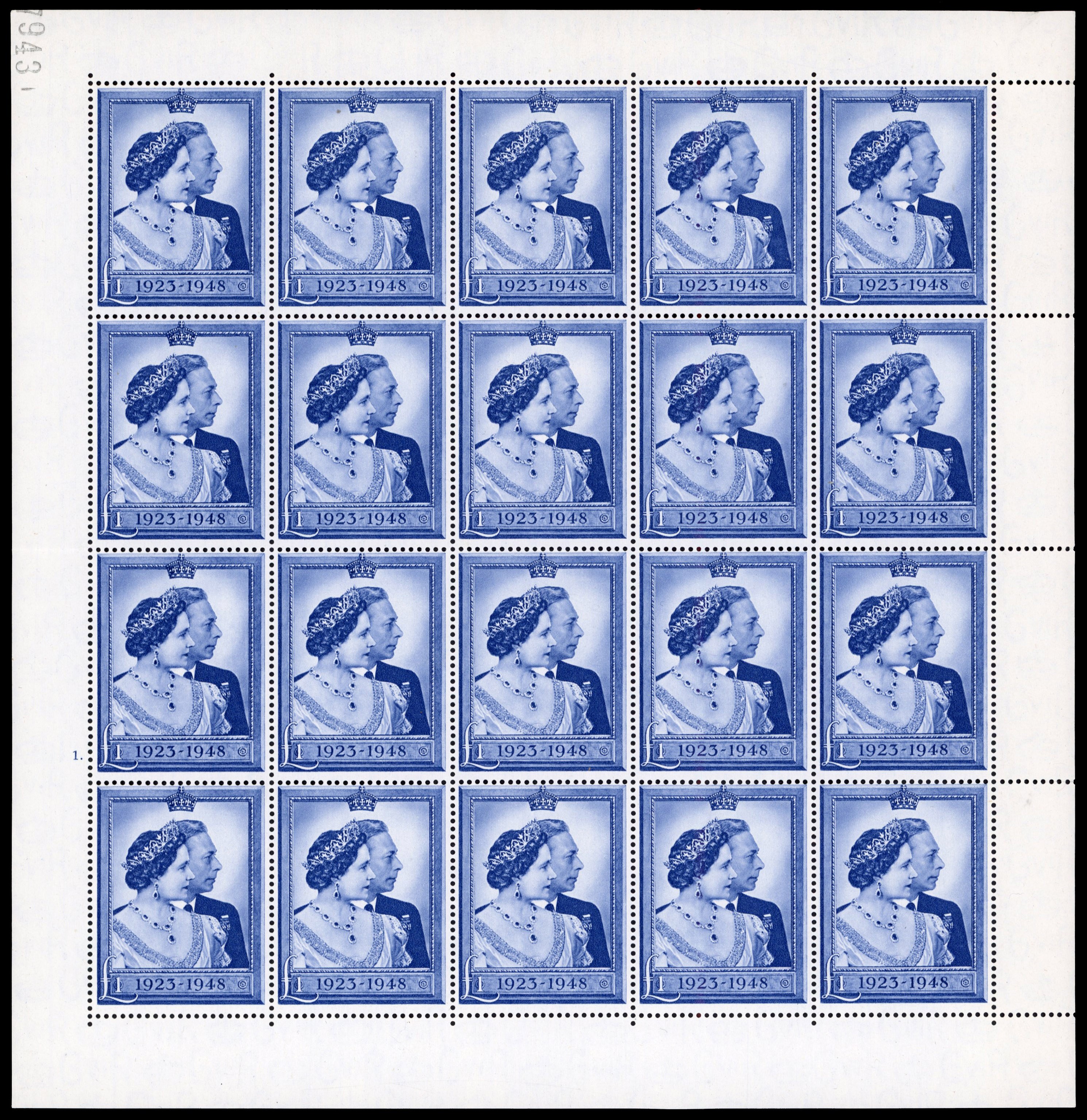 Great Britain SG 494 complete sheet 
