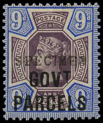DEPARTMENTAL ISSUES-GOVT PARCELS: 1887 9d...