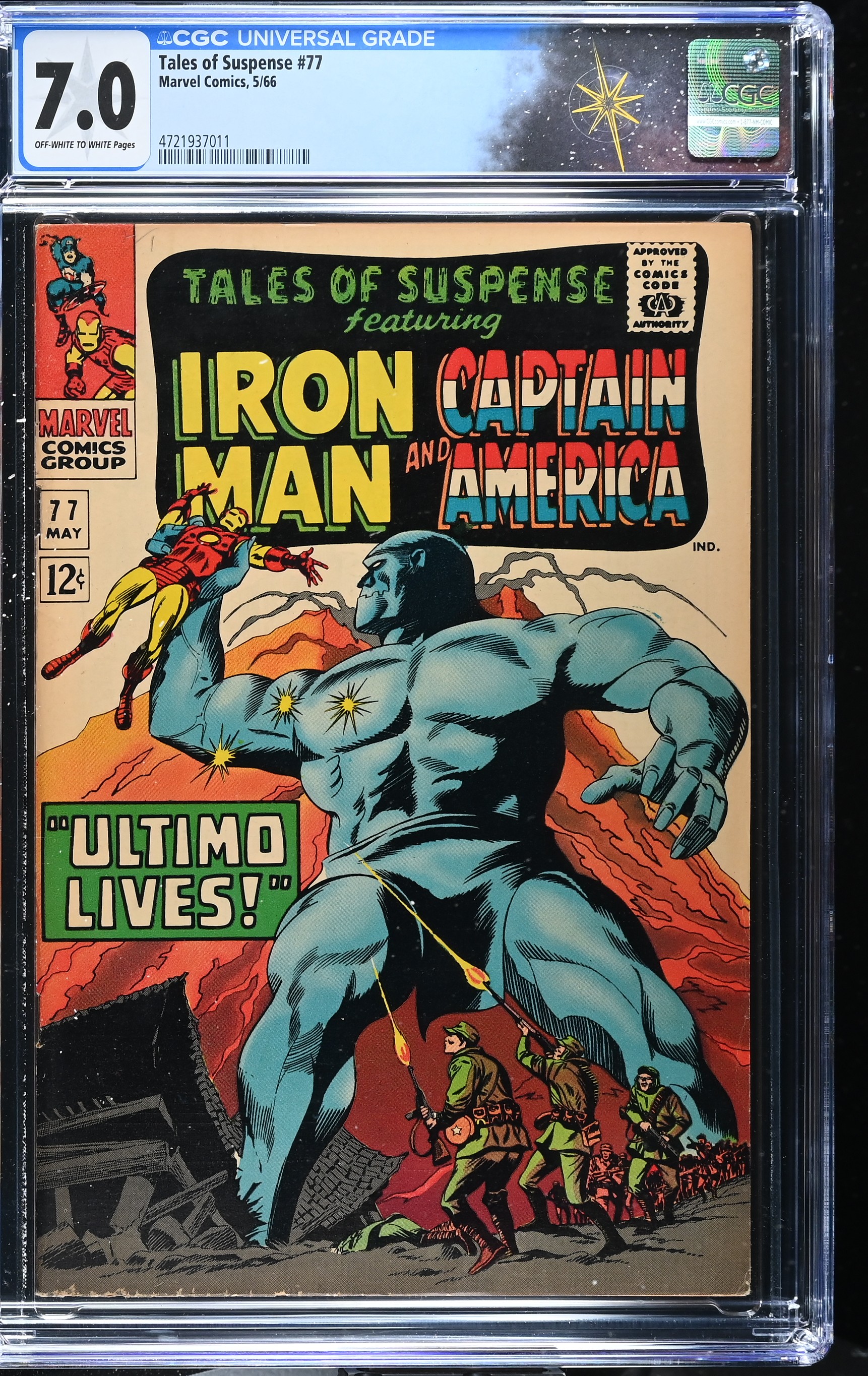 Tales of Suspense #77 CGC 7.0 1st Full Appearance of Peggy Carter and Ultimo (Marvel Comics, 1966)