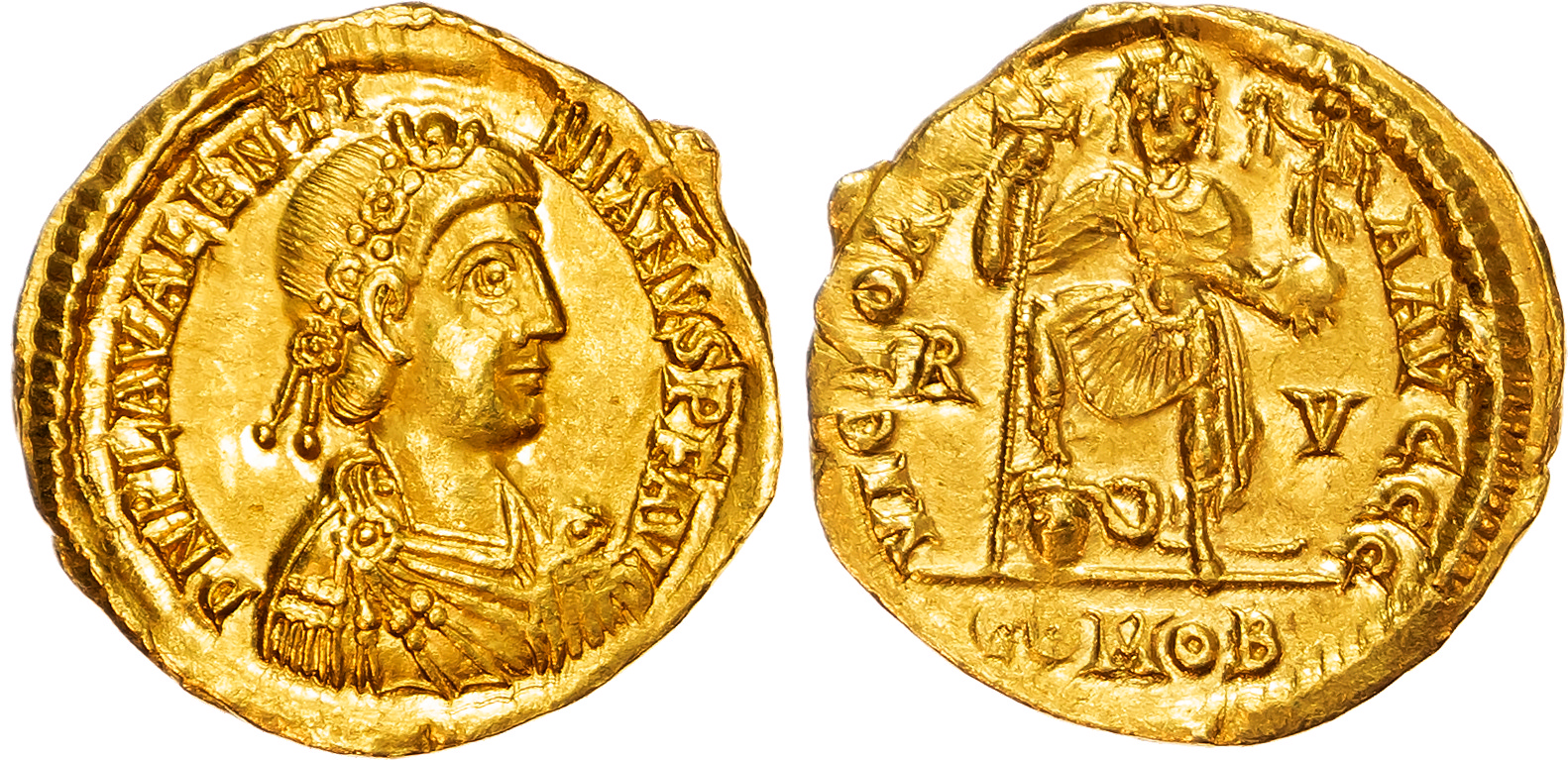 Valentinian III (AD 425-455) AV Solidus, Ravenna, c. AD 426-430, 4.39g. 