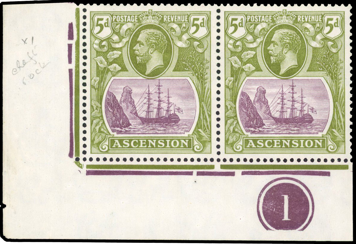 Ascension SG 15dc Plate pair mint