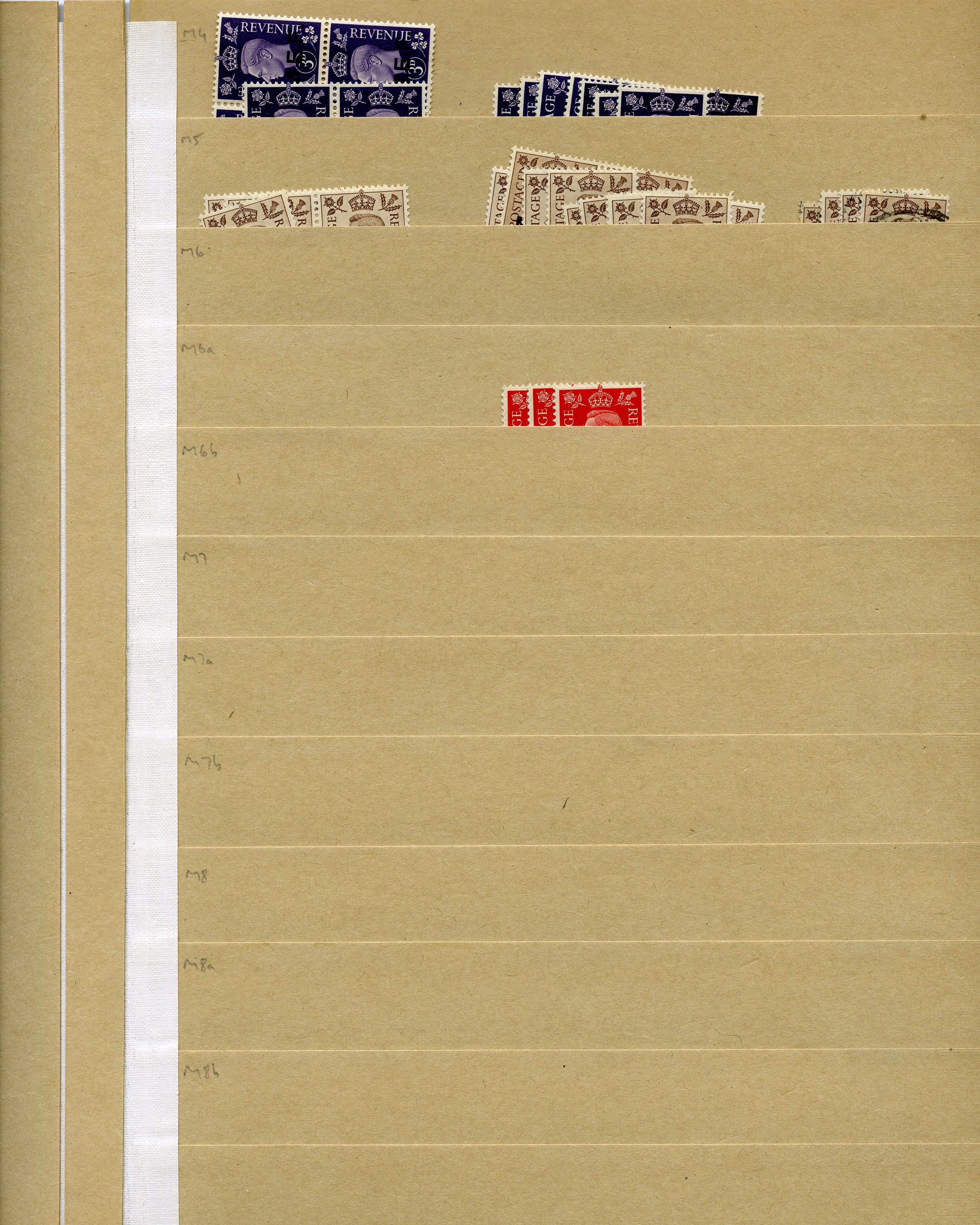 Small KG VI stock on manila stocksheets...