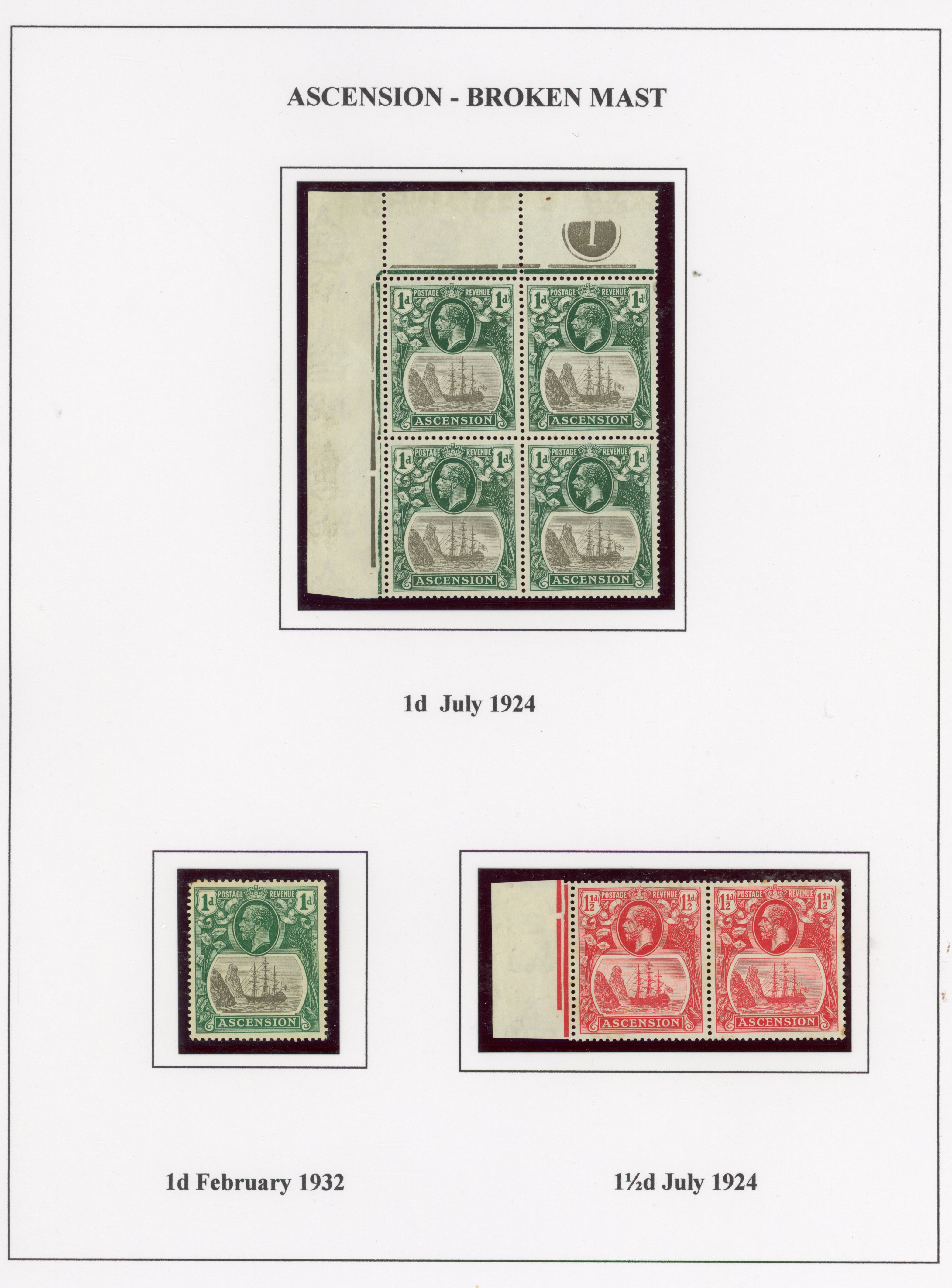 Ascension SG 10a-20a mint