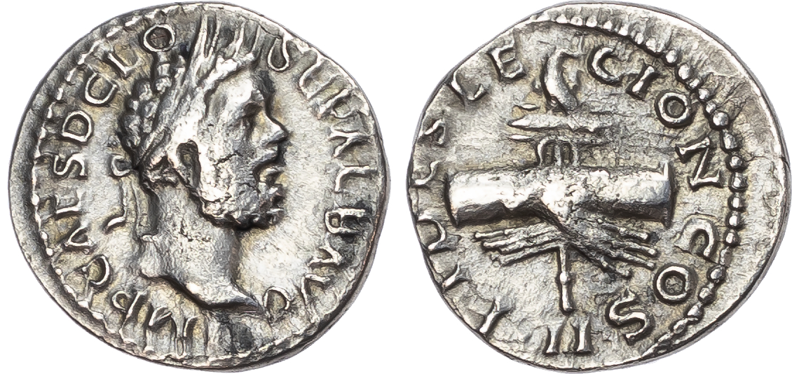 Clodius Albinus (as Augustus) AR Denarius, Lugdunum, AD 195-197, 2.78g. 