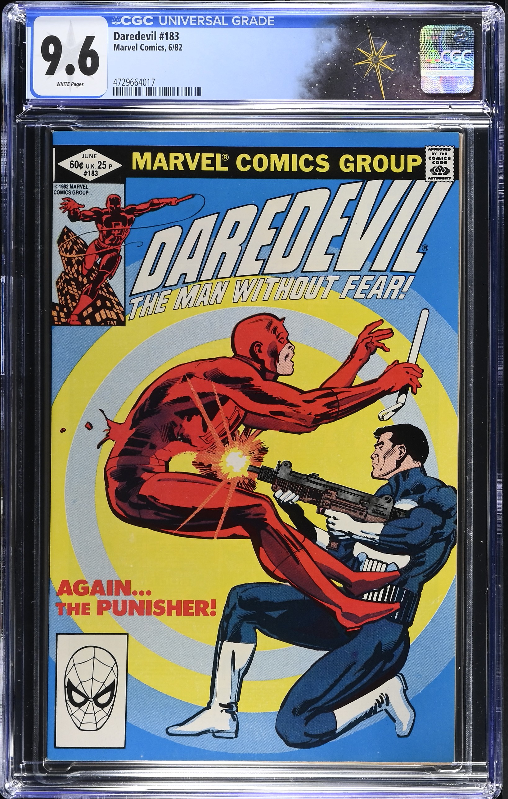 Daredevil #183 CGC 9.6 1st Meeting of Daredevil and The Punisher (Marvel Comics, 1983) White Pages