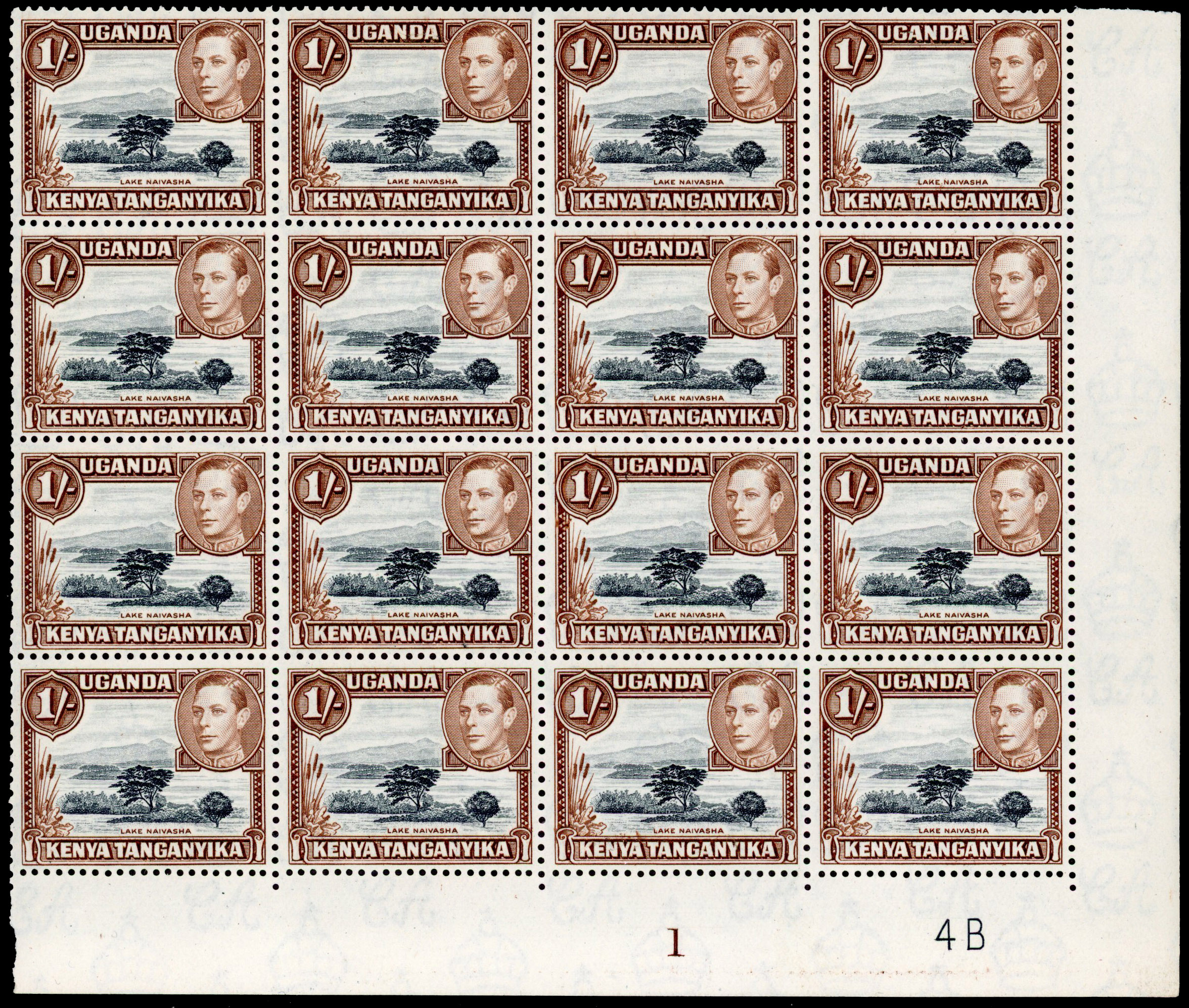 KUT SG 145b Plate block mint