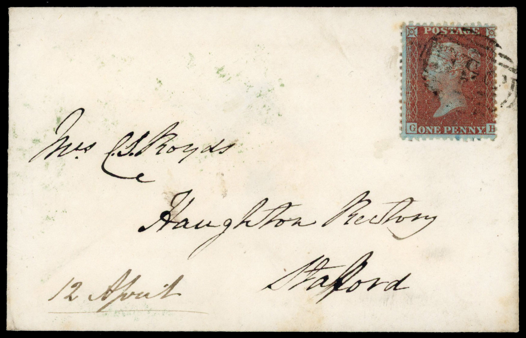 1855 1d Red-brown Pl.26 (Die II, Alphabet III, Wmk. Small Crown, Perf 14). cover