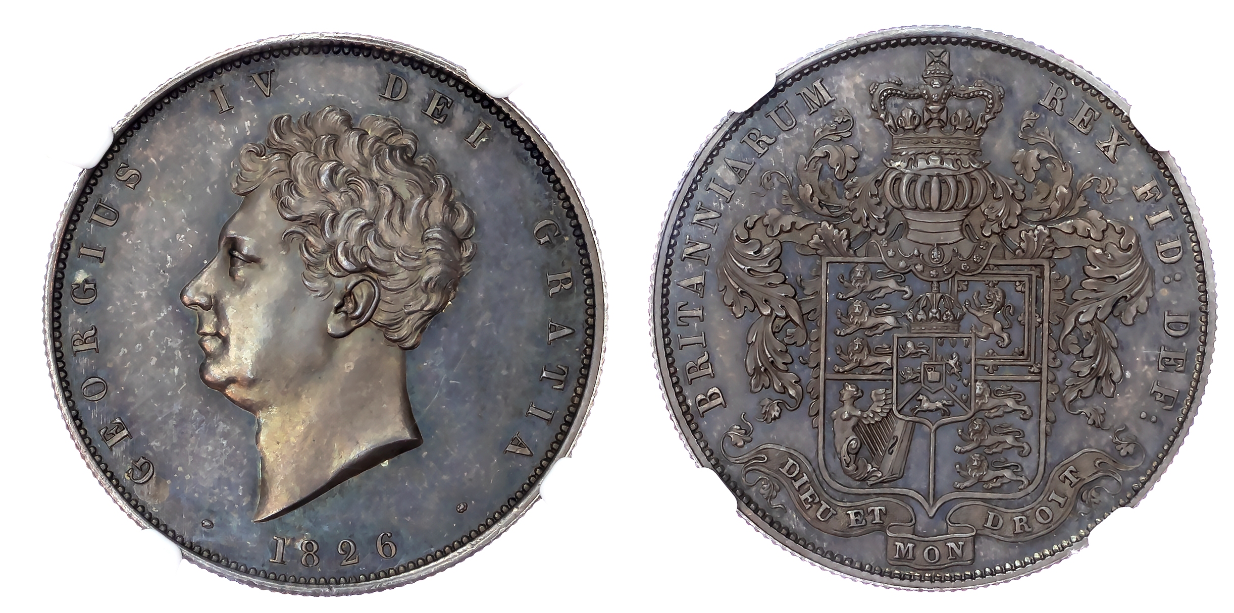 George IV (1820-1830), AR Proof Halfcrown, 1826, NGC PF 64.