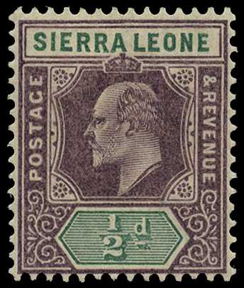 1903 ½d dull purple and green, R1/3 LP...