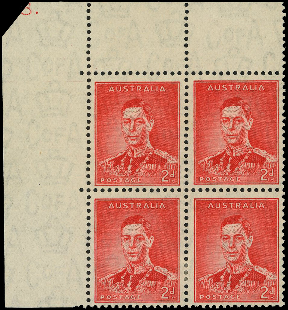 Australia SG 167 Plate 8 block mint