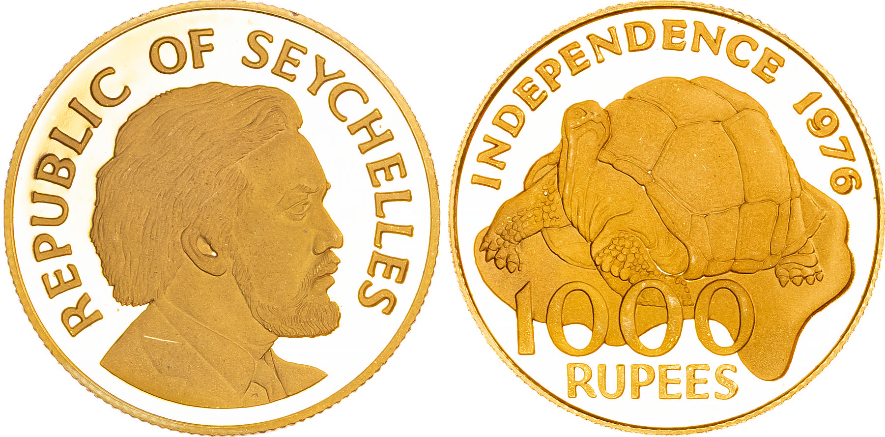 Seychelles, Republic, Proof set (9), 1976 - extremely rare