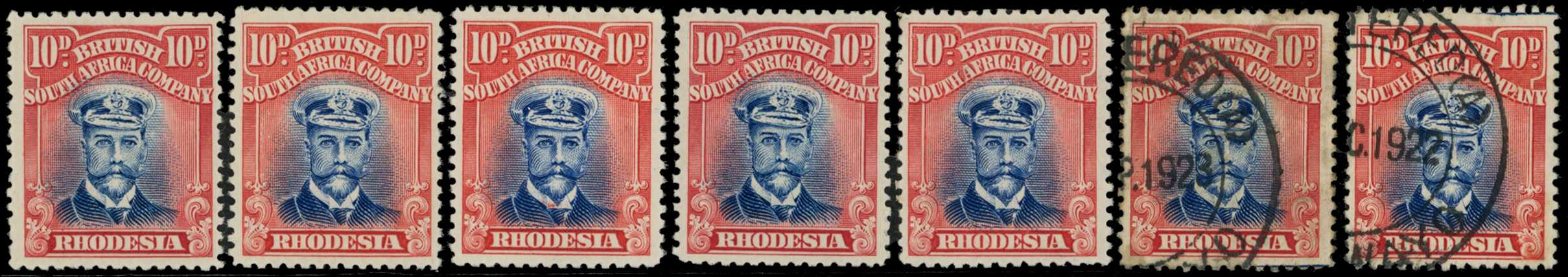 1922-3 10d Head Die IIIB, perf 14, white...