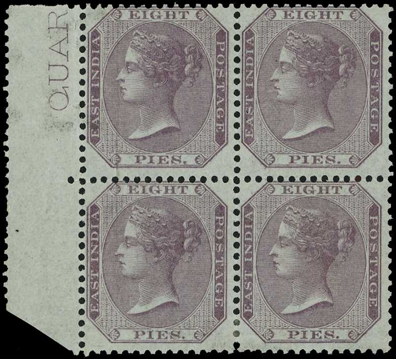 1860 (9 May) 8p purple on bluish paper, no...