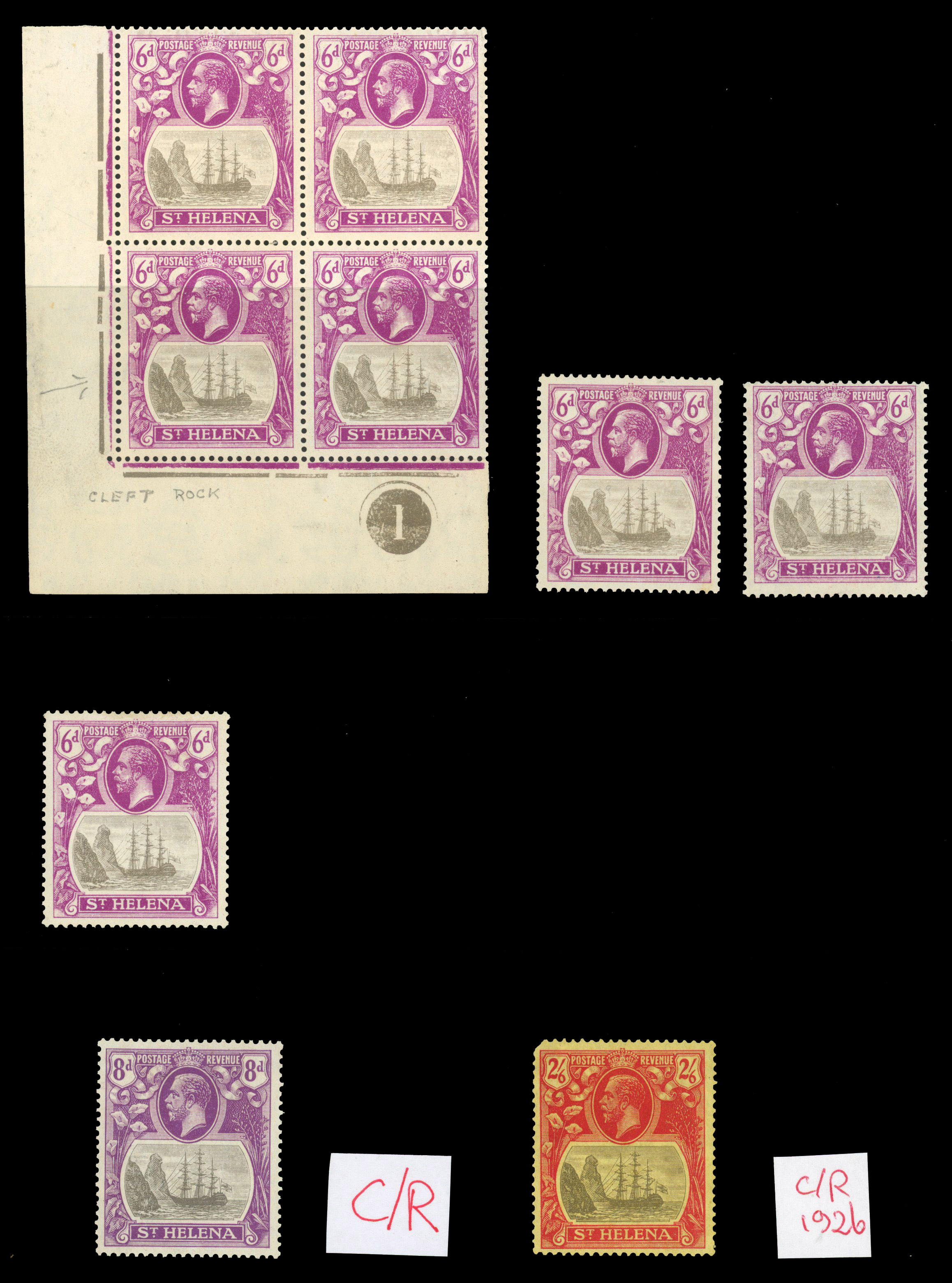 St Helena SG 104b/105c mint group