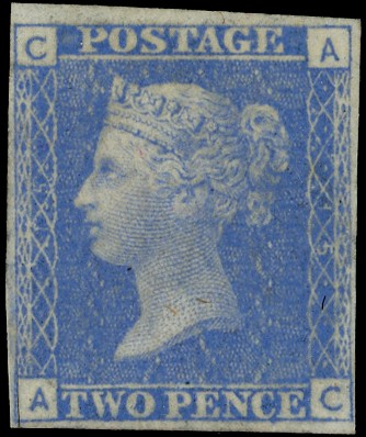 Great Britain 1878-79 Plate Proof trials for Fugitive colours 2d Spec. DP50b