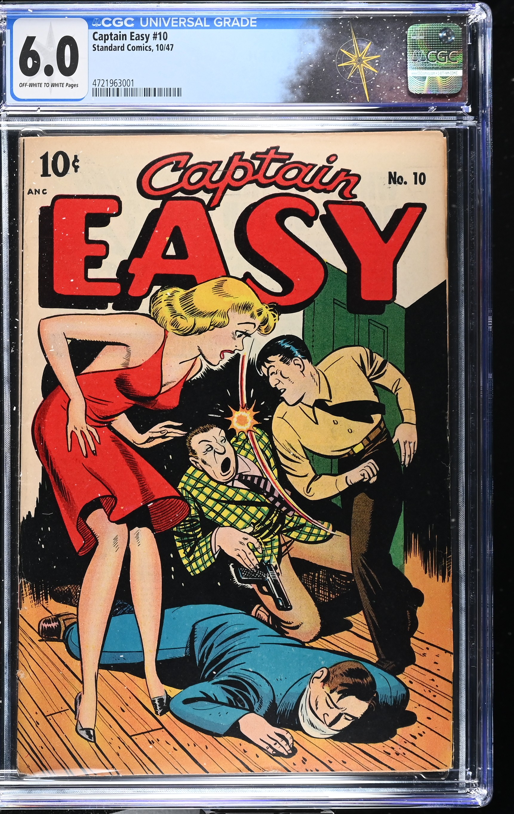 Captain Easy #10 CGC 6.0 Red Dress Cover (Standard Comics, 1947) Off-White to White Pages