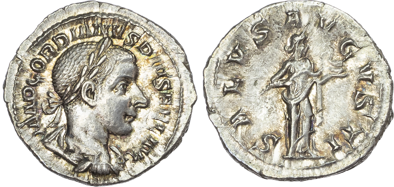 Gordian III (AD 238-244) AR Denarius, Rome, AD 241, 2.88g. 