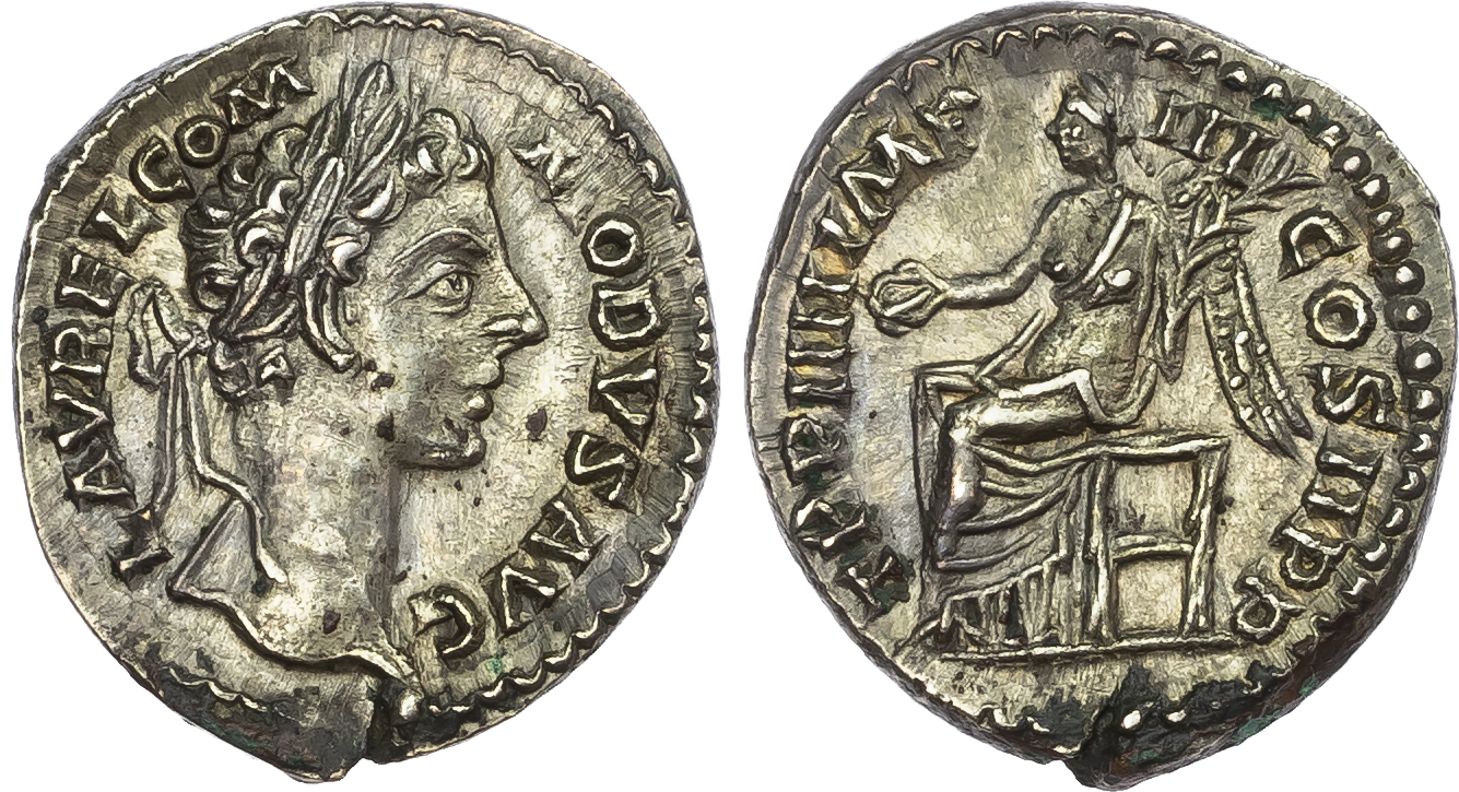 Commodus (AD 177-192) AR Denarius, Rome, AD 179, 3.48g. 