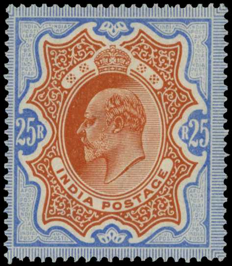 1902-11 25r brownish orange and blue, fresh...