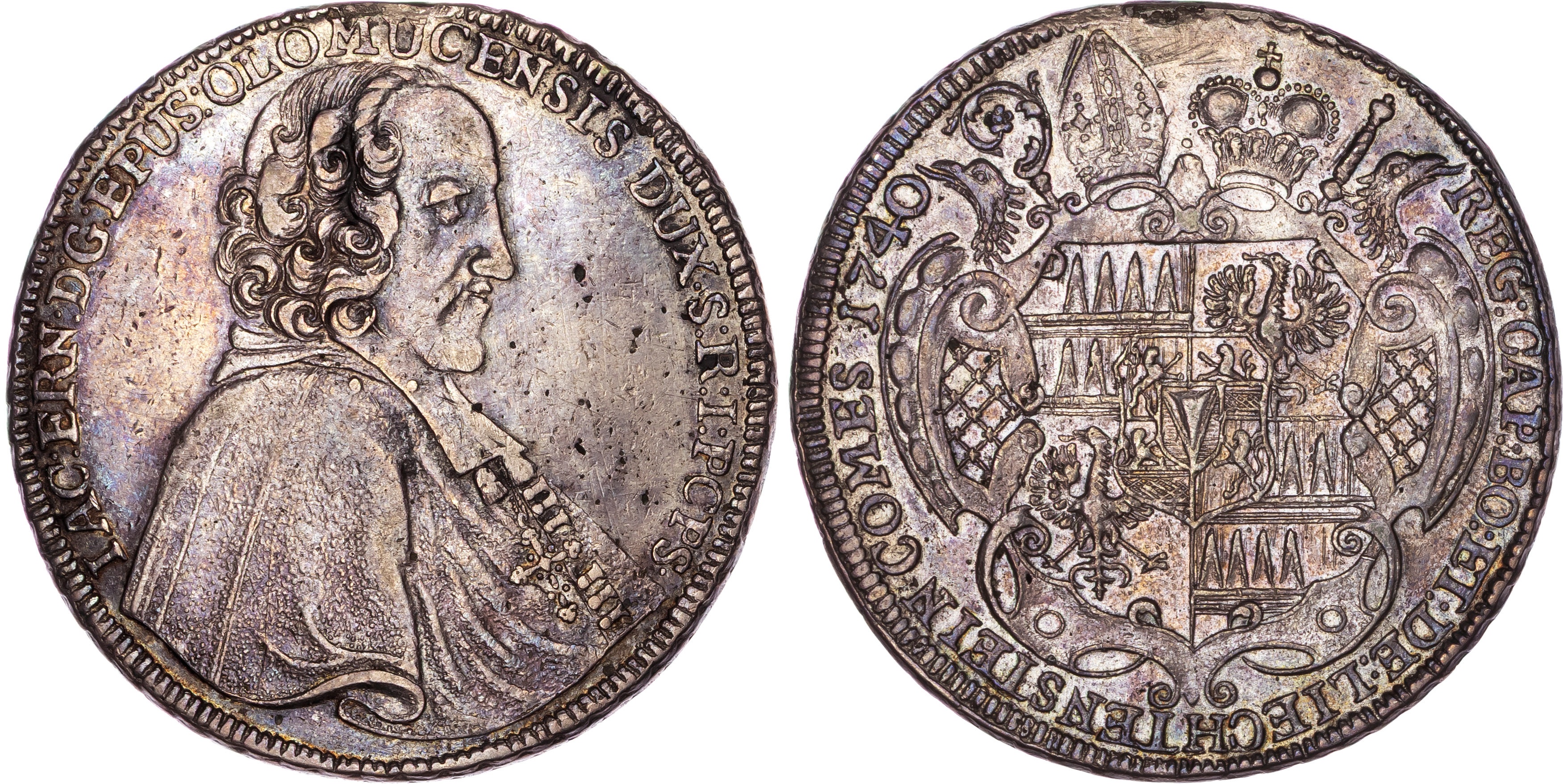Austria, Olmütz, Jakob Ernst von Liechtenstein (1738-1745), silver Taler, 1740