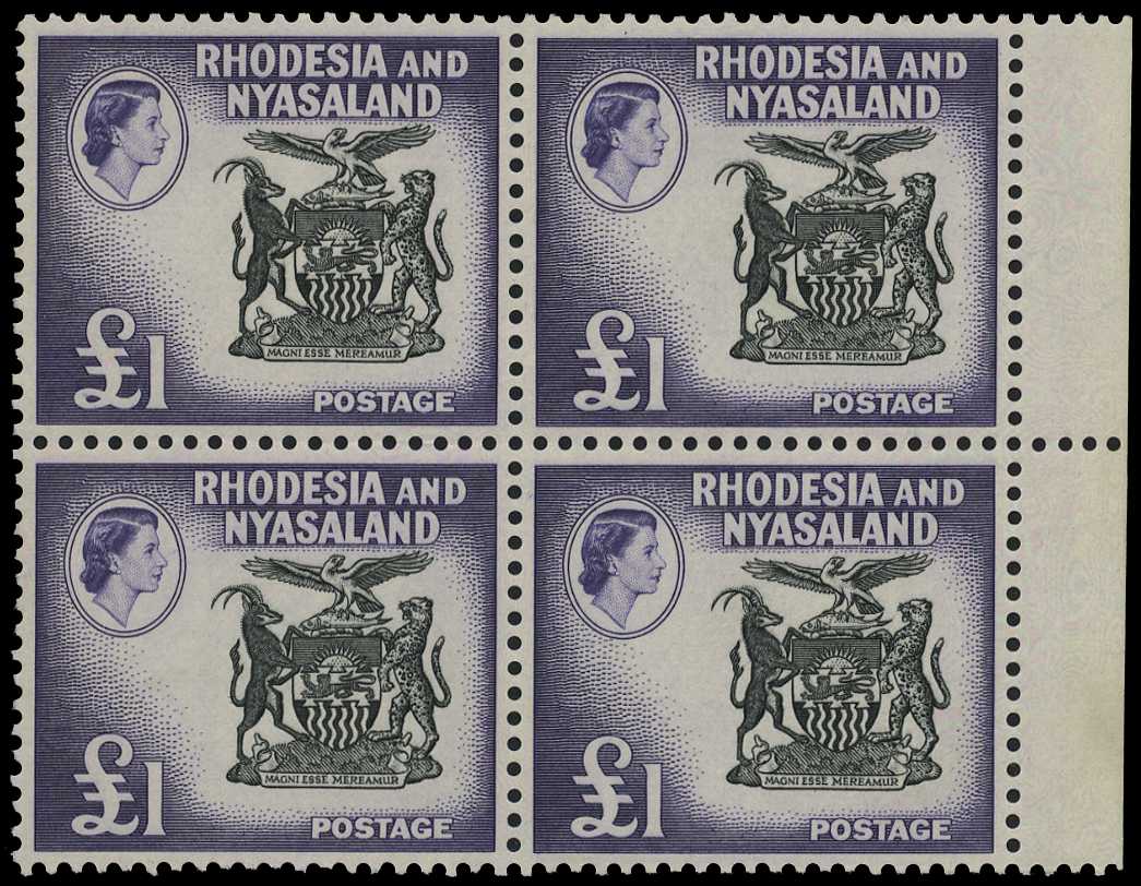 1959 £1 black and deep violet right...