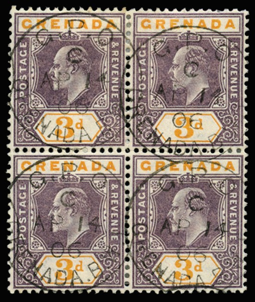 1904-06 Wmk MCA 3d purple and orange, ordinary...