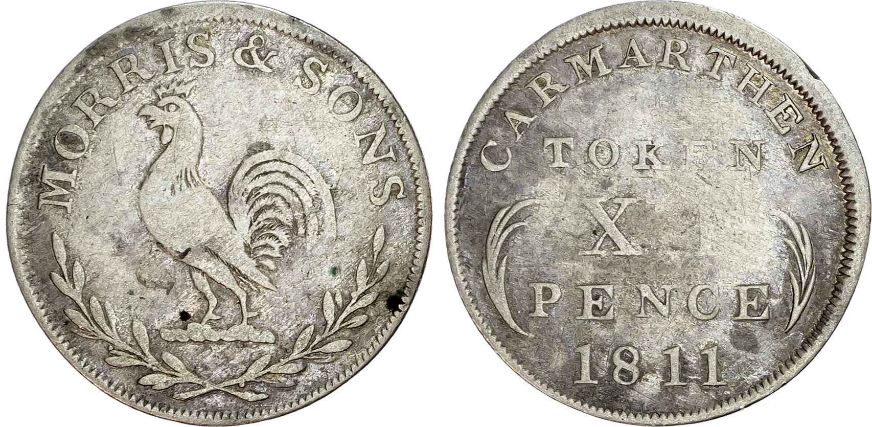 Wales, Carmarthenshire. Carmarthen, silver shillings (2). 