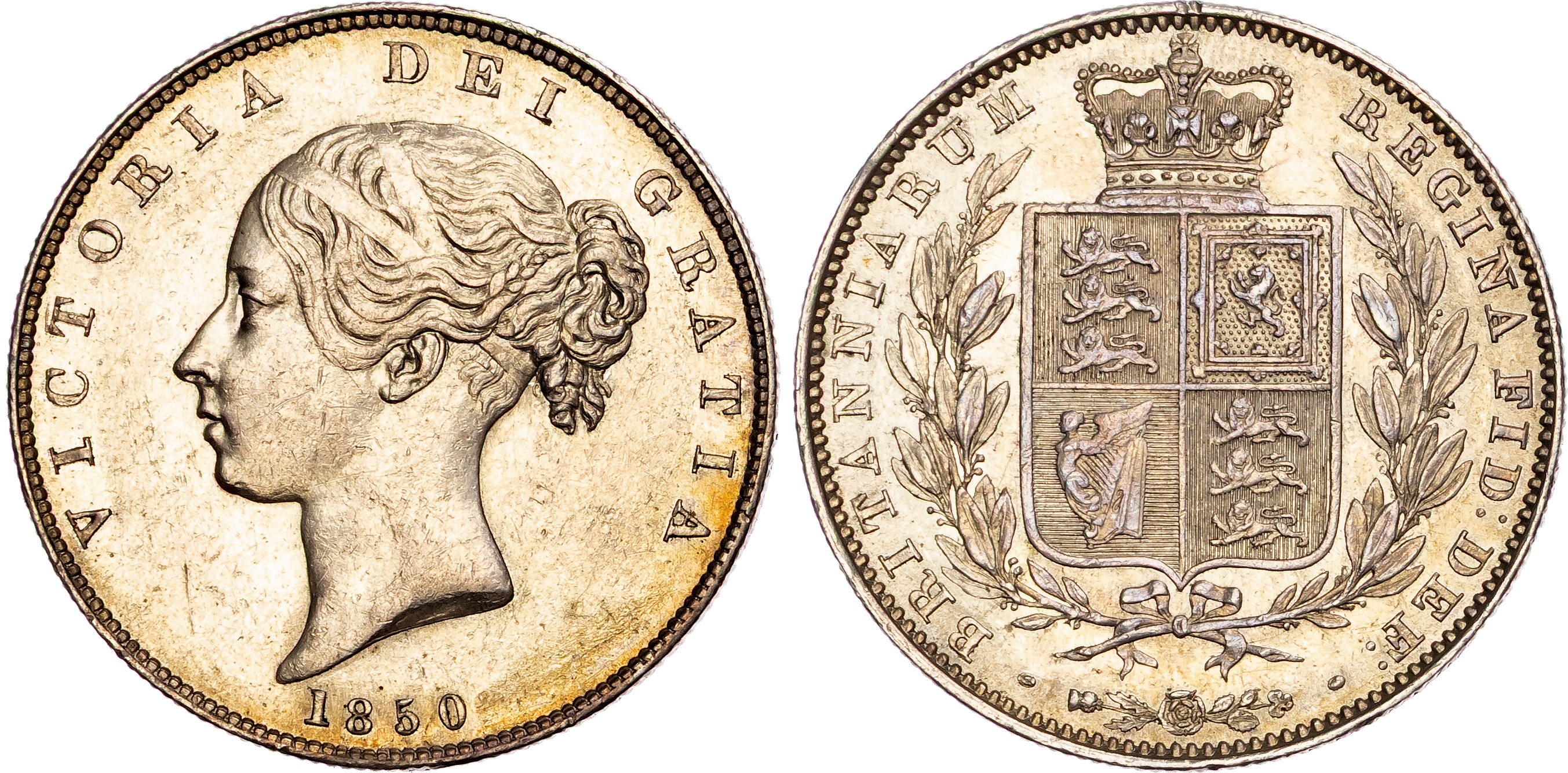 Victoria (1837‐1901), AR Halfcrown, 1850.