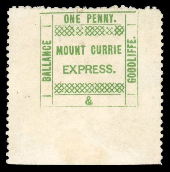 Griqualand East 1874 Mount Currie Express 1d green unused
