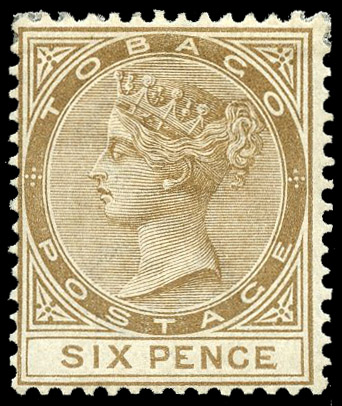 1882-84 9d stone, large part og