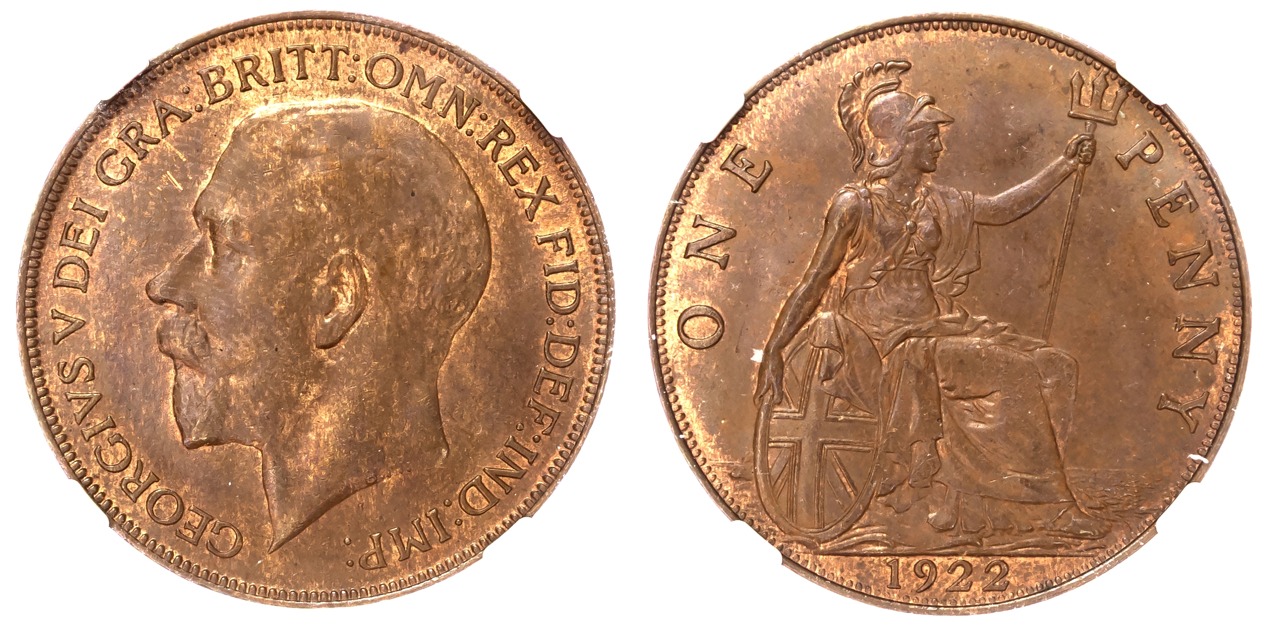 George V (1910-1936), Penny, 1922. 