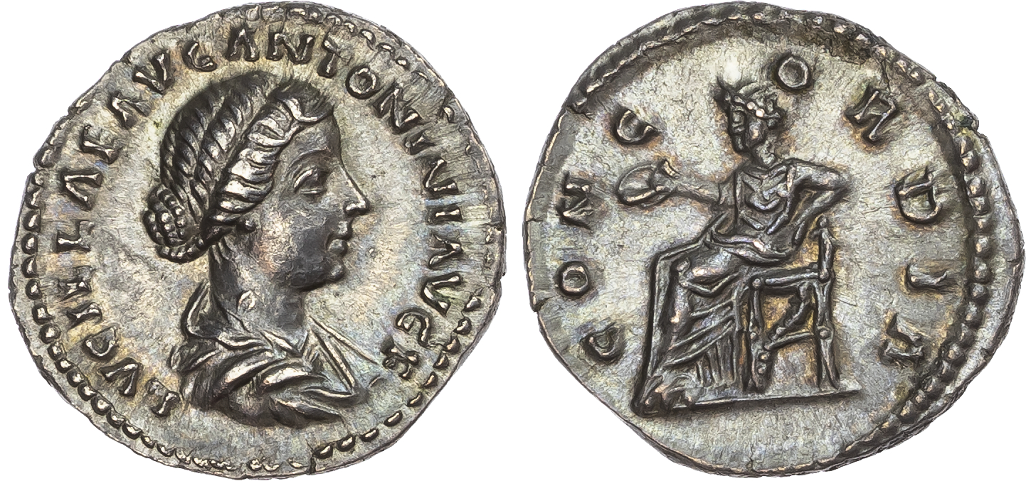 Lucilla (Wife of Lucius Verus) AR Denarius, Rome, AD 161-162, 3.50g. 