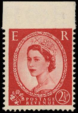 GB 1955  SG544var Mint - Imperf between stamp and top margin