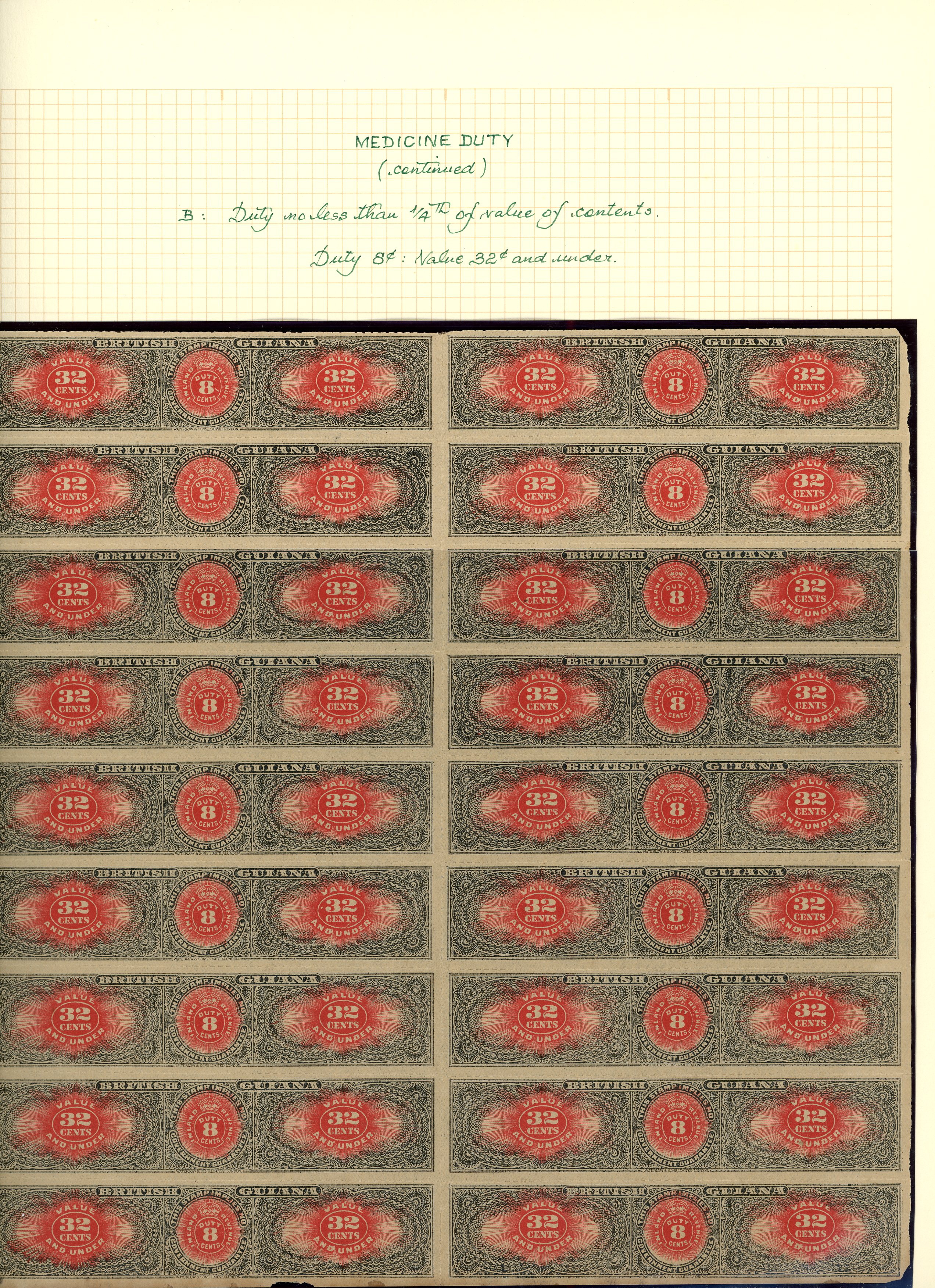 Medicine Duty 8c (value under 32c) red and...