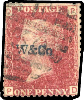 1875 W & Co unofficial overprint. Used example