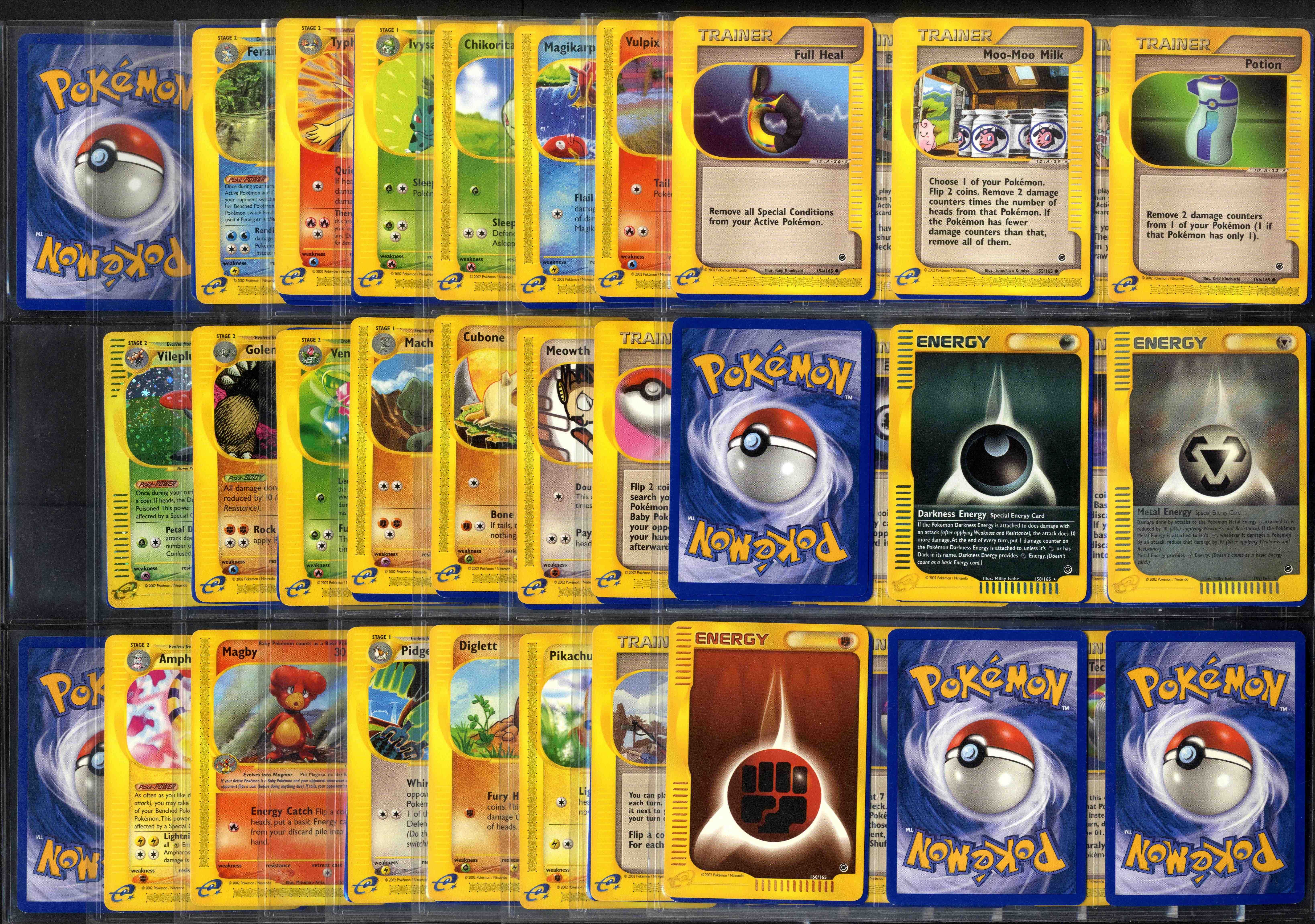 Expedition - Partially Complete Set - 120 cards / 10 Holos, 1 Rare Reverse Holo