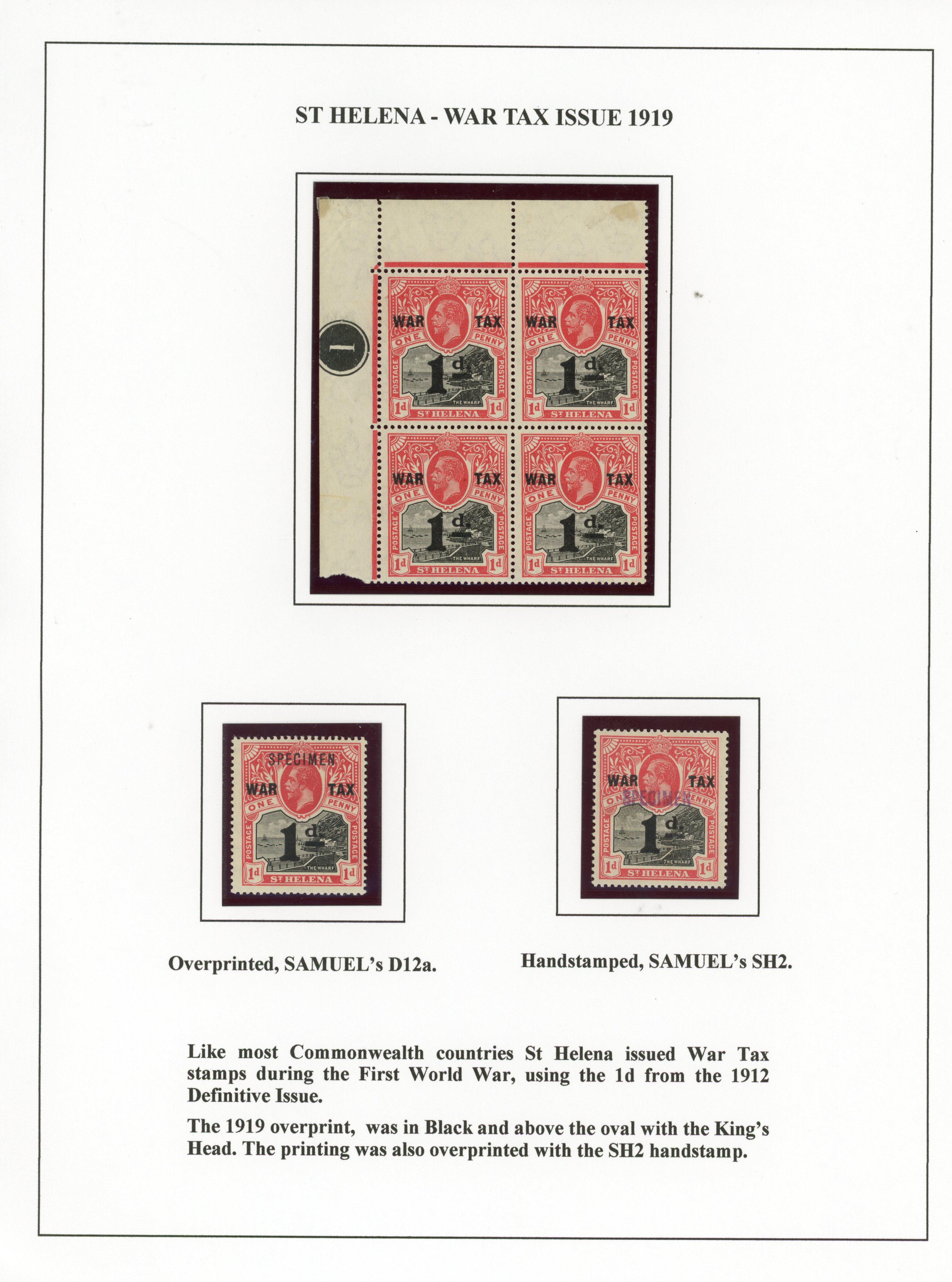 St Helena SG 87-88 collection