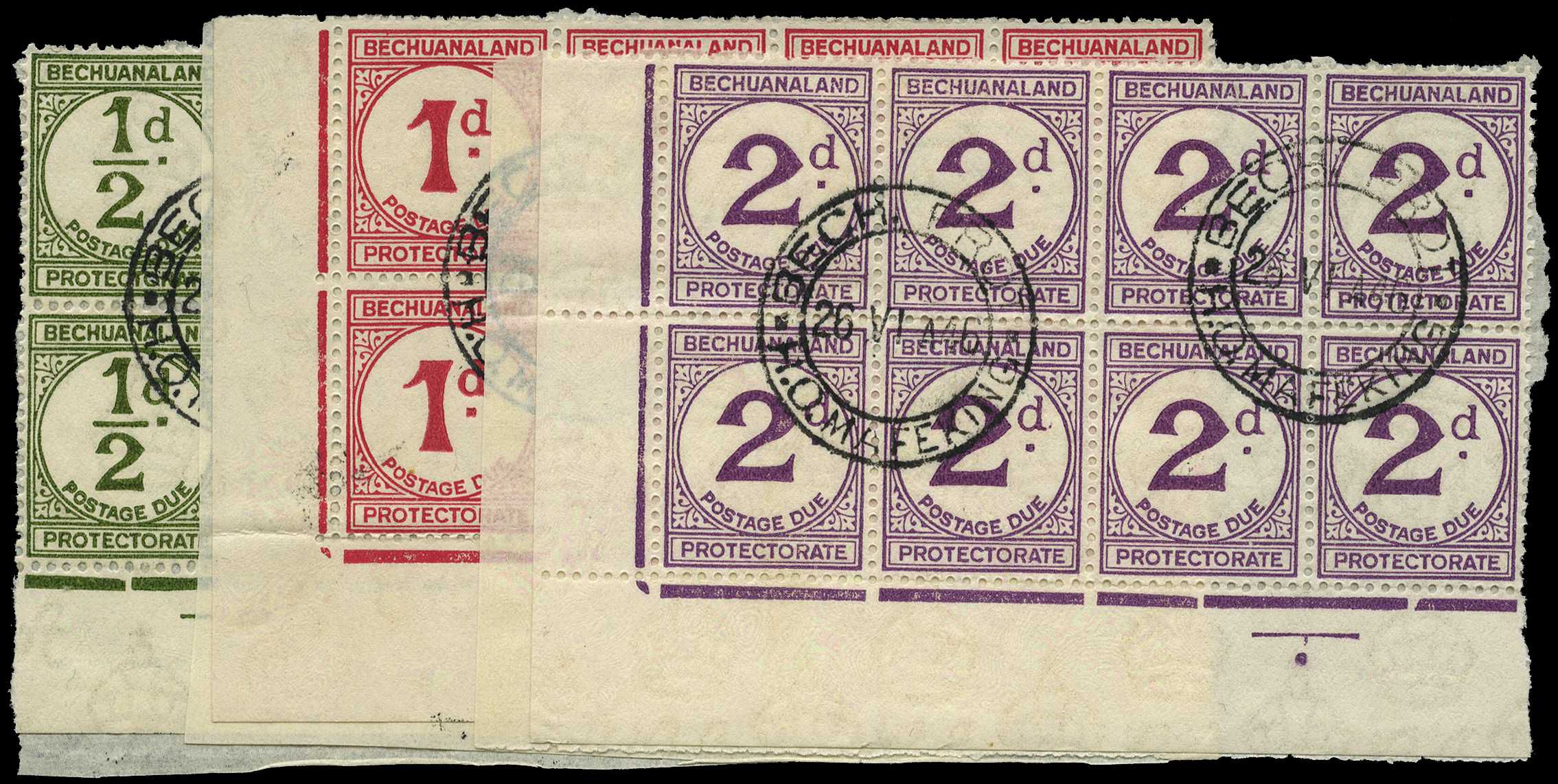 Postage Dues. 1946 printings of the ½d, 1d and...