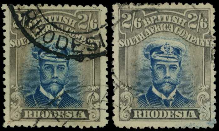 1917-20 2/6d Head Die IIIA, perf 14. Two...