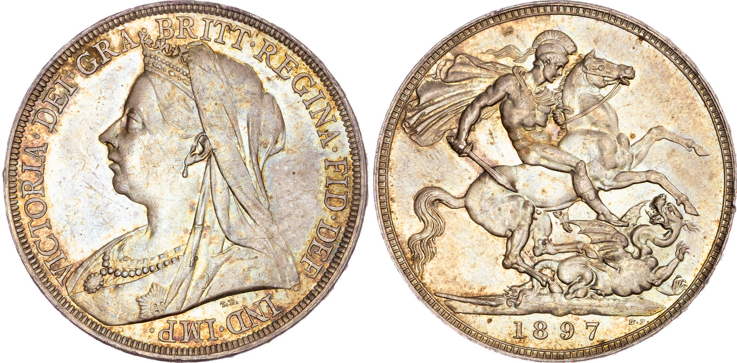 Victoria (1837-1901), AR Crown, 1897 LXI.