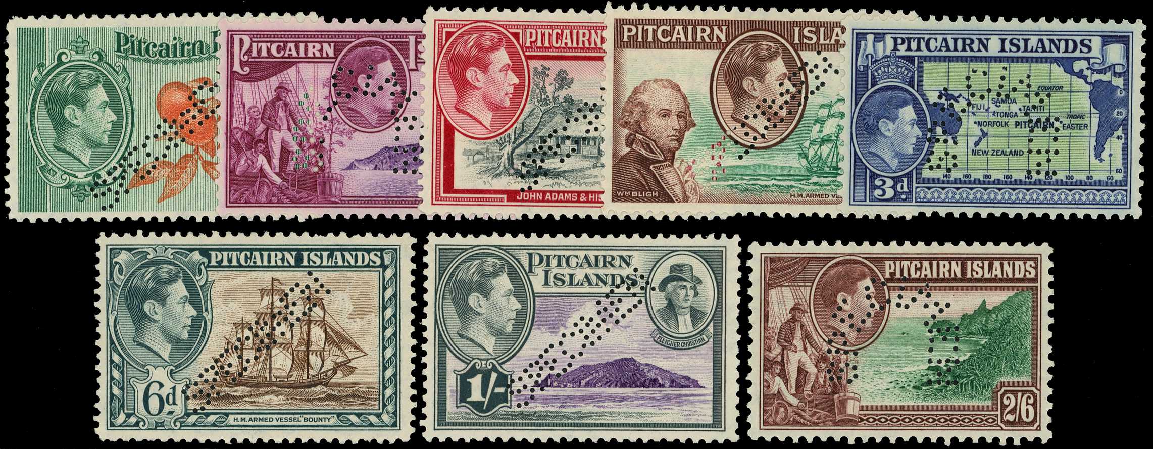 1940-51 original set of eight values...