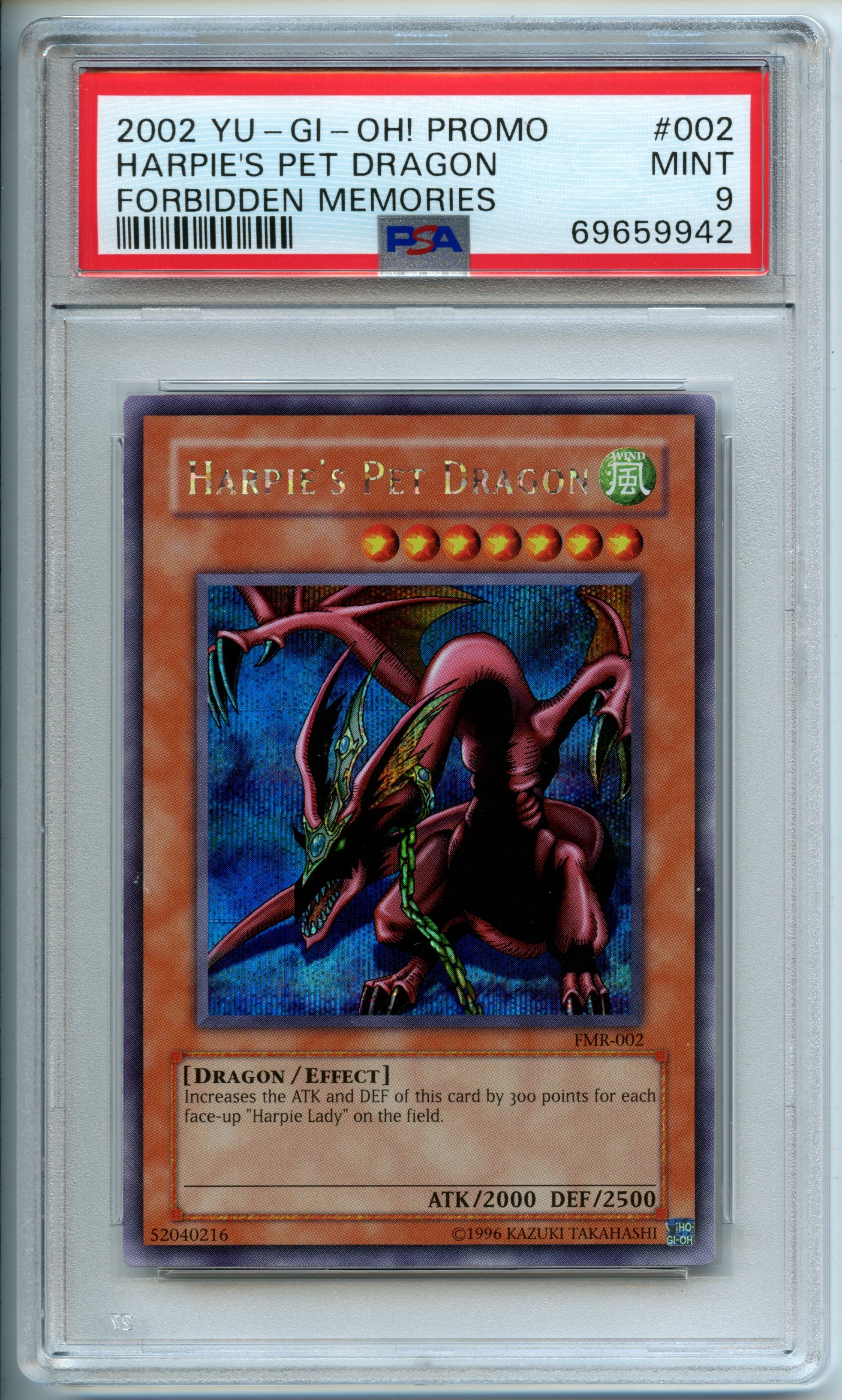 Yu-Gi-Oh! - Harpie's Pet Dragon   - Forbidden Memories  - PSA 9 